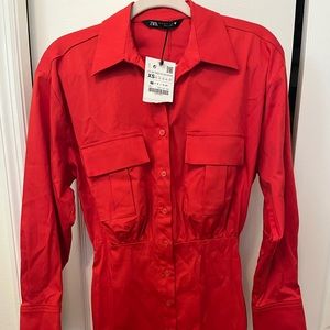 Zara long sleeve cotton dress